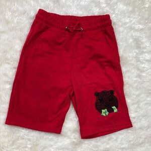 Red Boys Shorts with Rhinestones Cash Bear By Galaxy by Harvic
